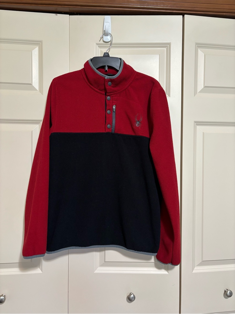 Spyder Red and Black Fleece Pullover